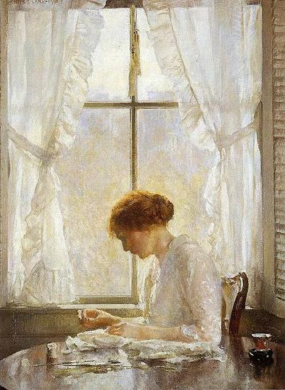 Joseph Decamp The Seamstress oil painting image